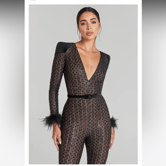 Nadine Merabi Rachel Sequin Jumpsuit - Picture 4 of 10